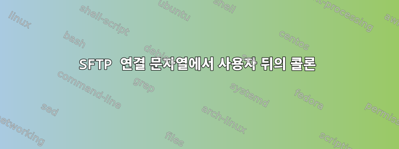 SFTP 연결 문자열에서 사용자 뒤의 콜론