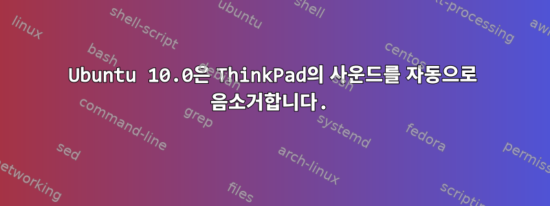 Ubuntu 10.0은 ThinkPad의 사운드를 자동으로 음소거합니다.