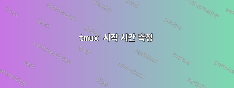 tmux 시작 시간 측정