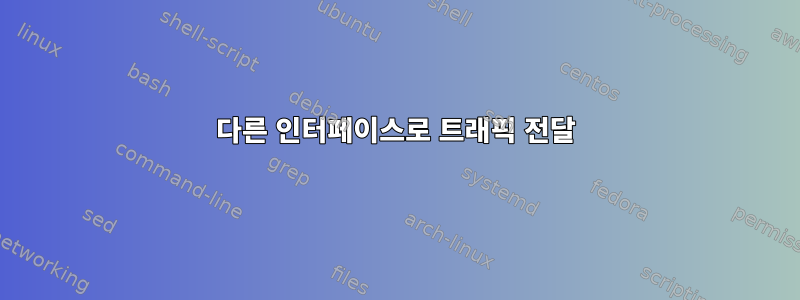 다른 인터페이스로 트래픽 전달