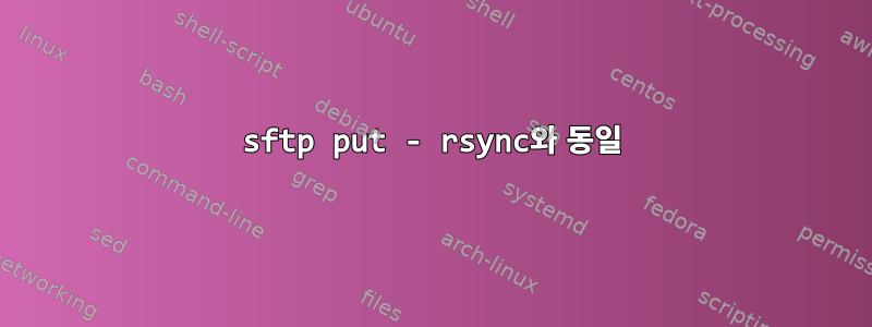 sftp put - rsync와 동일