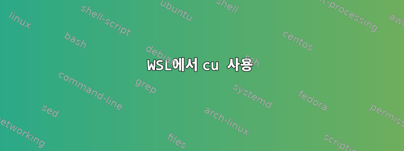 WSL에서 cu 사용