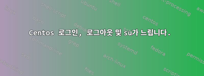 Centos 로그인, 로그아웃 및 su가 느립니다.