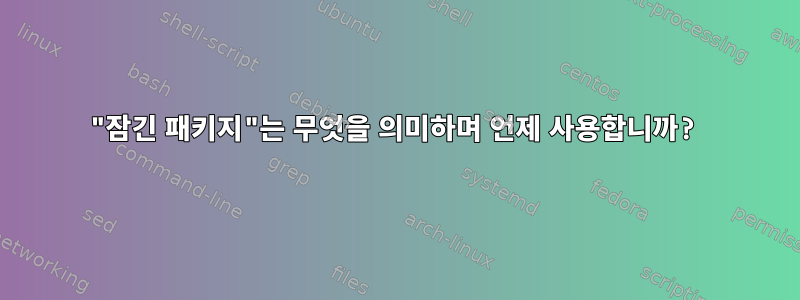 "잠긴 패키지"는 무엇을 의미하며 언제 사용합니까?