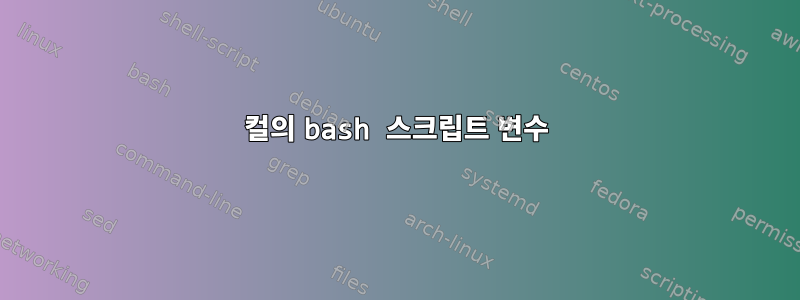 컬의 bash 스크립트 변수