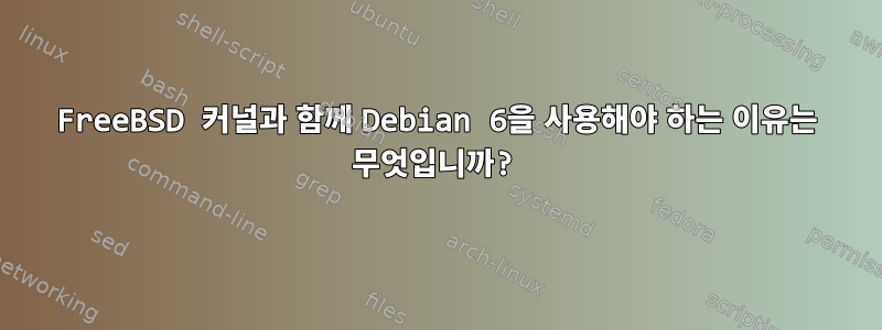 FreeBSD 커널과 함께 Debian 6을 사용해야 하는 이유는 무엇입니까?