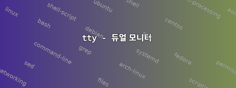 tty - 듀얼 모니터