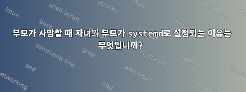 부모가 사망할 때 자녀의 부모가 systemd로 설정되는 이유는 무엇입니까?