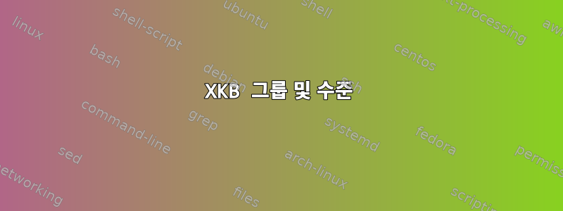 XKB 그룹 및 수준