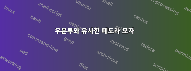 우분투와 유사한 페도라 모자