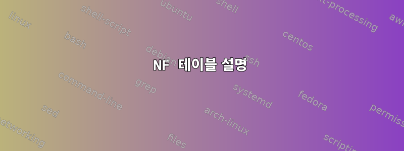 NF 테이블 설명