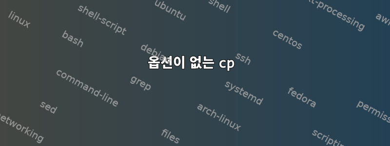 옵션이 없는 cp