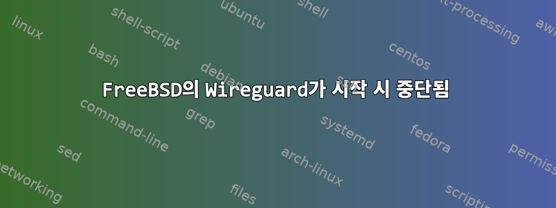 FreeBSD의 Wireguard가 시작 시 중단됨