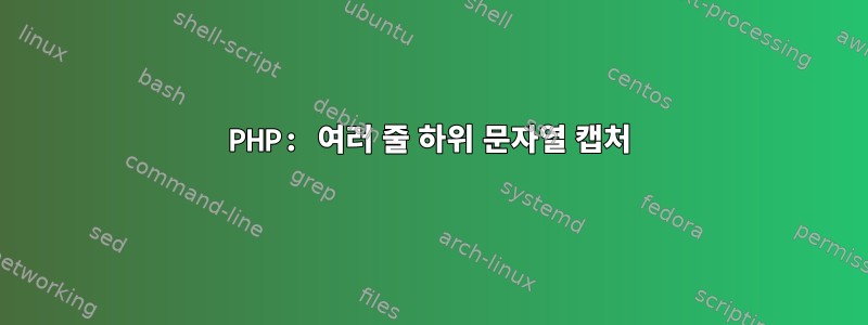 PHP: 여러 줄 하위 문자열 캡처