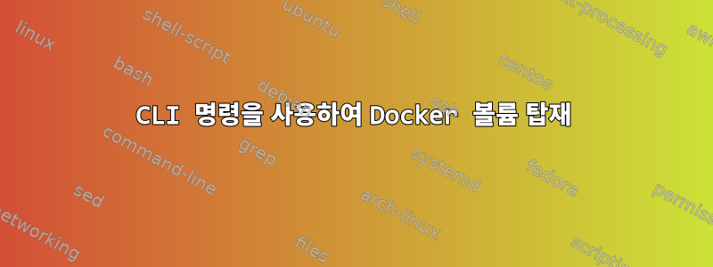 CLI 명령을 사용하여 Docker 볼륨 탑재