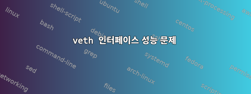 veth 인터페이스 성능 문제