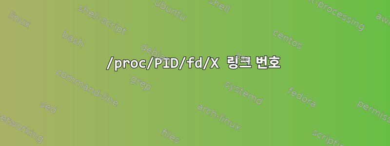 /proc/PID/fd/X 링크 번호