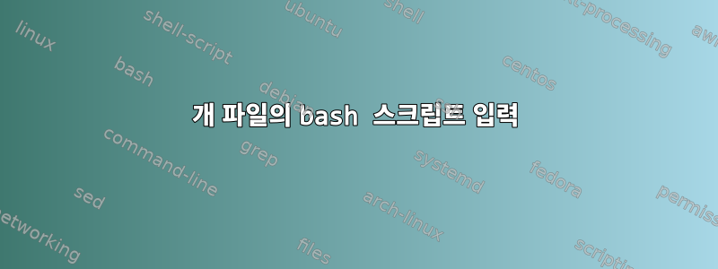 3개 파일의 bash 스크립트 입력