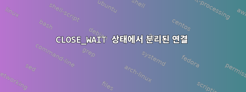 CLOSE_WAIT 상태에서 분리된 연결