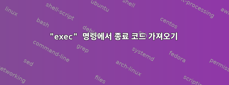 "exec" 명령에서 종료 코드 가져오기