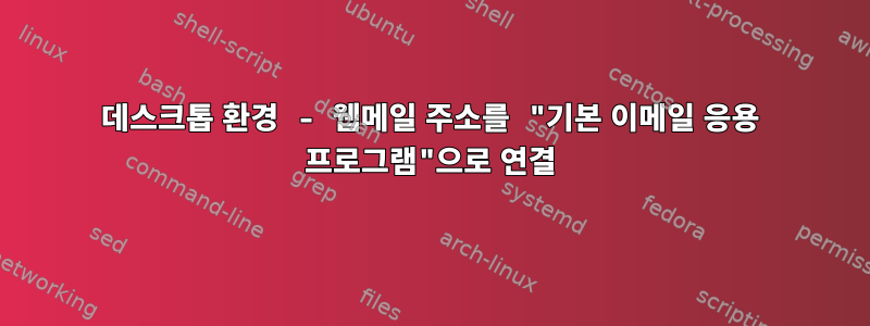 데스크톱 환경 - 웹메일 주소를 "기본 이메일 응용 프로그램"으로 연결