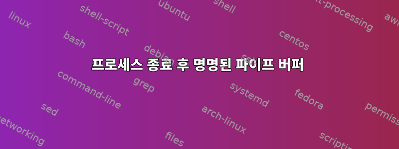 프로세스 종료 후 명명된 파이프 버퍼