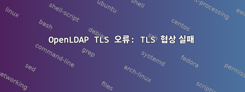 OpenLDAP TLS 오류: TLS 협상 실패