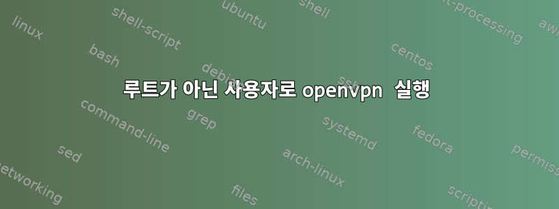 루트가 아닌 사용자로 openvpn 실행