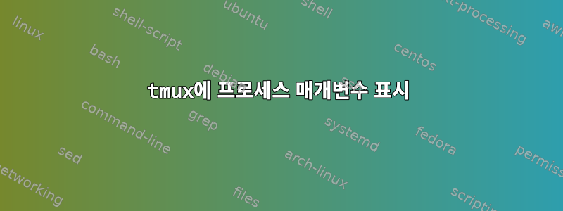 tmux에 프로세스 매개변수 표시