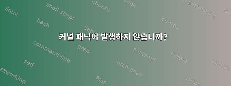 커널 패닉이 발생하지 않습니까?