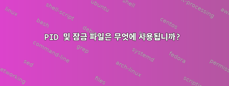 PID 및 잠금 파일은 무엇에 사용됩니까?