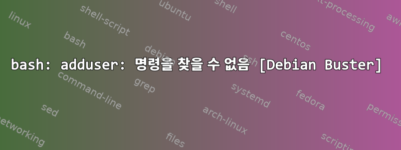 bash: adduser: 명령을 찾을 수 없음 [Debian Buster]