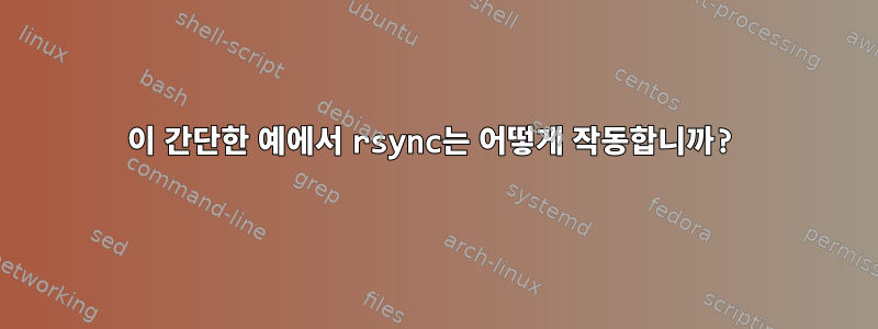 이 간단한 예에서 rsync는 어떻게 작동합니까?