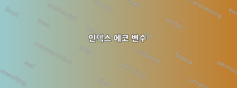 인덱스 에코 변수