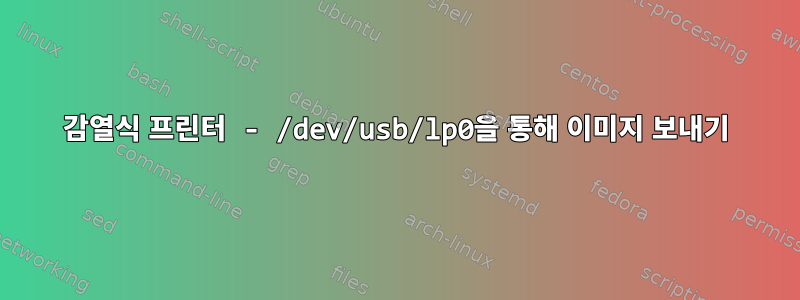 감열식 프린터 - /dev/usb/lp0을 통해 이미지 보내기