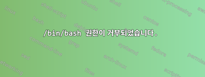 /bin/bash 권한이 거부되었습니다.