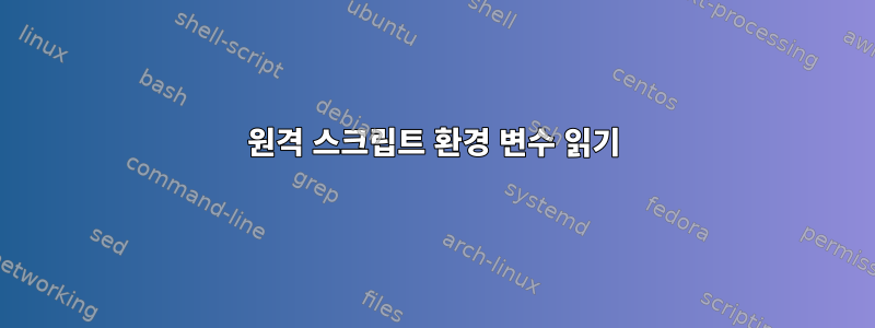 원격 스크립트 환경 변수 읽기