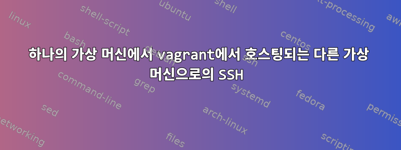 하나의 가상 머신에서 vagrant에서 호스팅되는 다른 가상 머신으로의 SSH