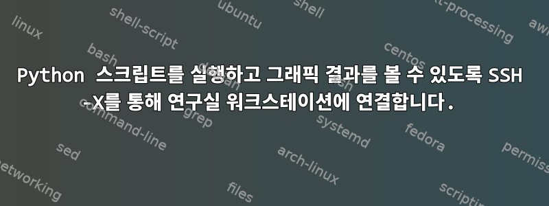 Python 스크립트를 실행하고 그래픽 결과를 볼 수 있도록 SSH -X를 통해 연구실 워크스테이션에 연결합니다.