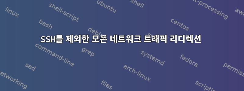 SSH를 제외한 모든 네트워크 트래픽 리디렉션