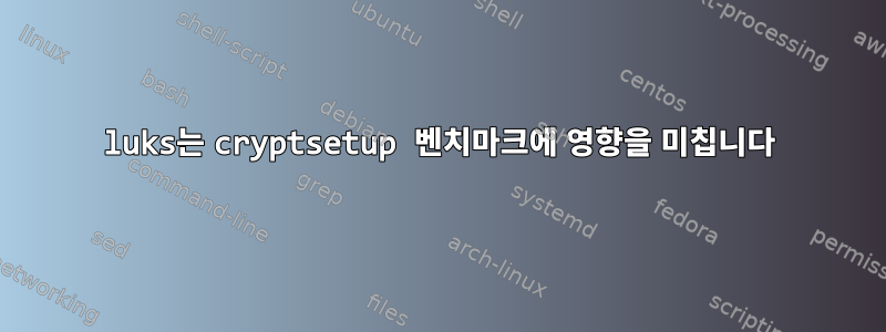 luks는 cryptsetup 벤치마크에 영향을 미칩니다