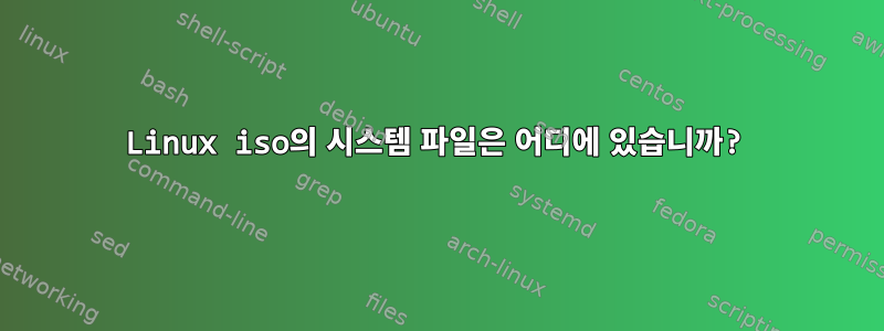 Linux iso의 시스템 파일은 어디에 있습니까?