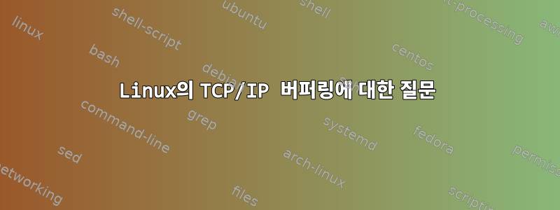 Linux의 TCP/IP 버퍼링에 대한 질문