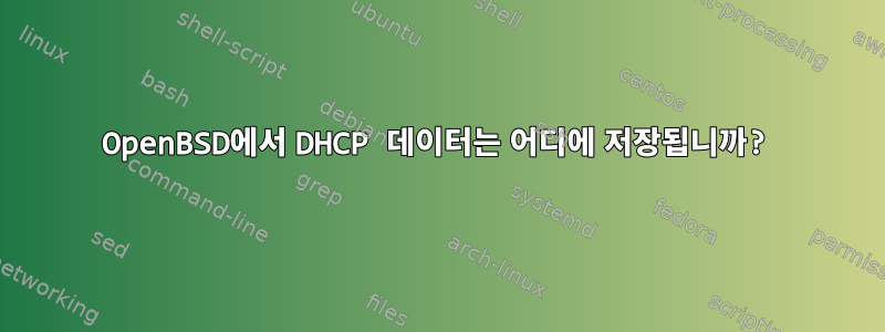 OpenBSD에서 DHCP 데이터는 어디에 저장됩니까?