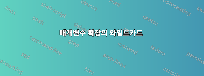 매개변수 확장의 와일드카드