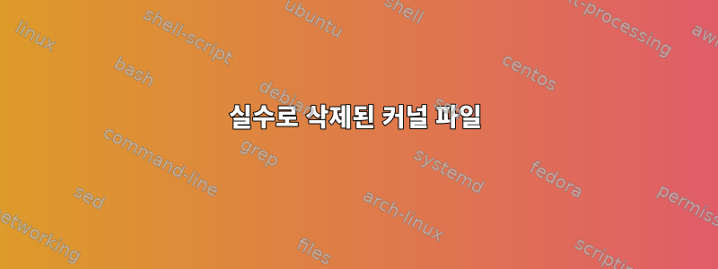 실수로 삭제된 커널 파일