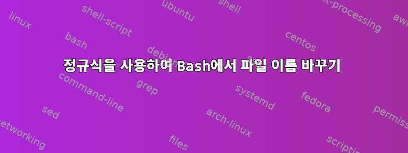 정규식을 사용하여 Bash에서 파일 이름 바꾸기