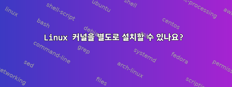 Linux 커널을 별도로 설치할 수 있나요?