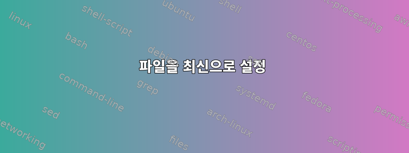 파일을 최신으로 설정