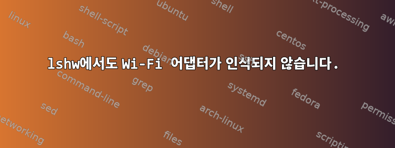 lshw에서도 Wi-Fi 어댑터가 인식되지 않습니다.